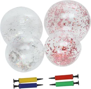 1 Set Inflatable Glitter Beach Balls Pool for Summer Fun Includes Colors for Pool Parties and Garden Gatherings Random Color