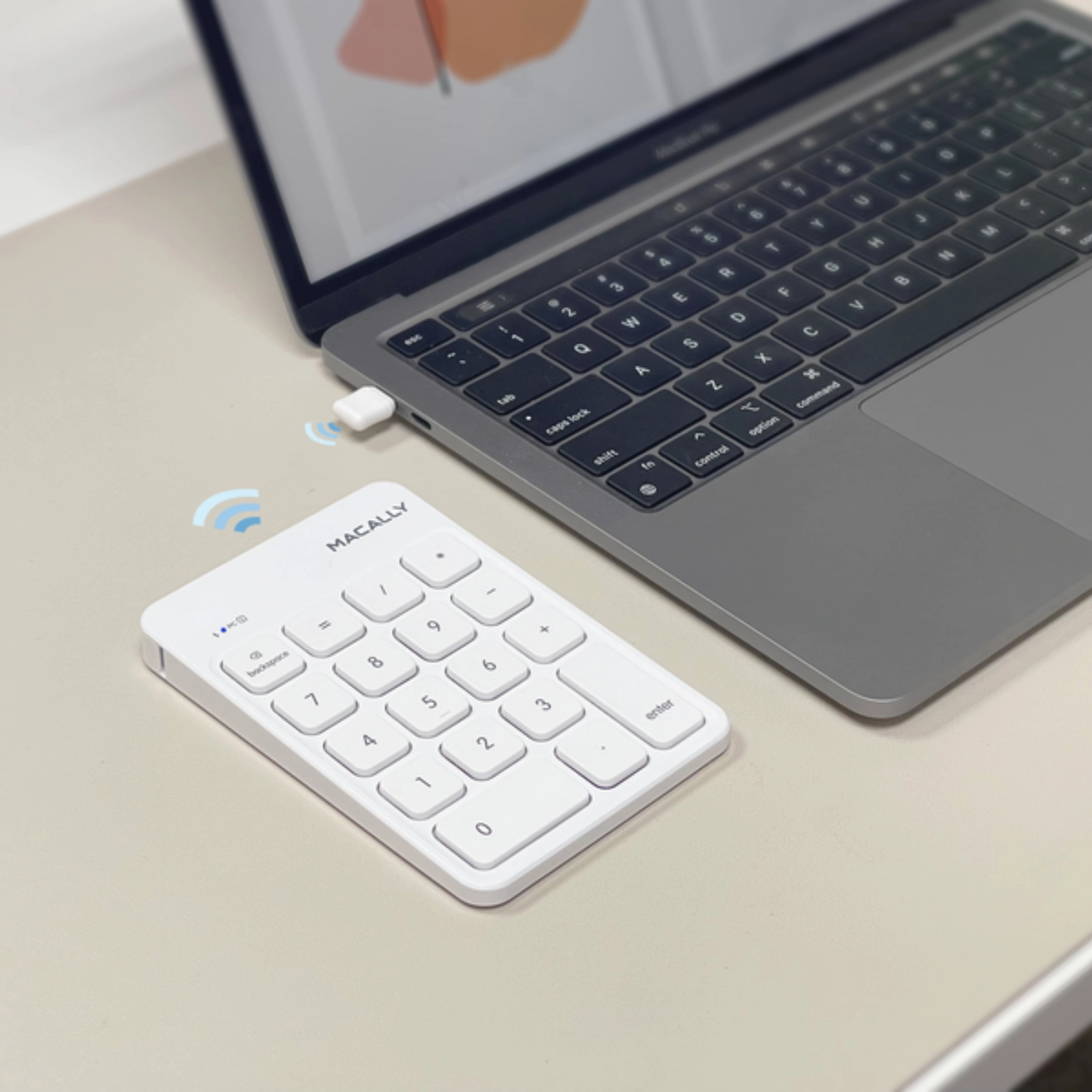 10 Key Wireless USB C Number Pad for Windows PC / Mac
