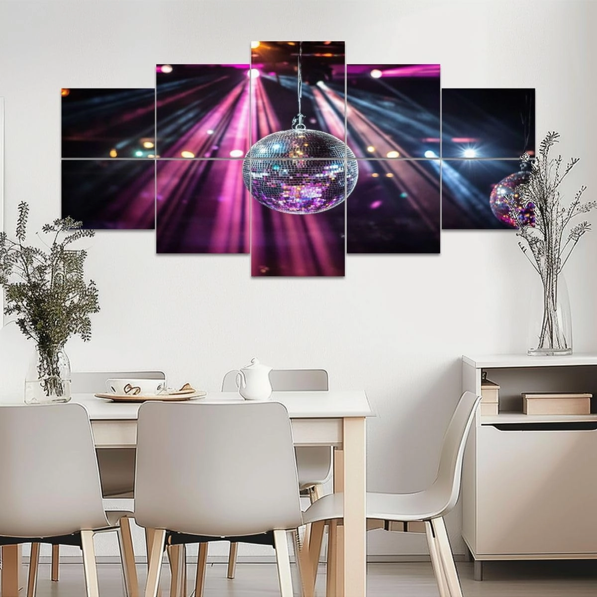 10 Pack Art Acoustic Panels disco mirror ball hanging retro party mirrors reflection Self-Adhesive Acoustic Wall Panels Sound Absorbing Panel Wall Decore for Recording Studio, Office, Moms