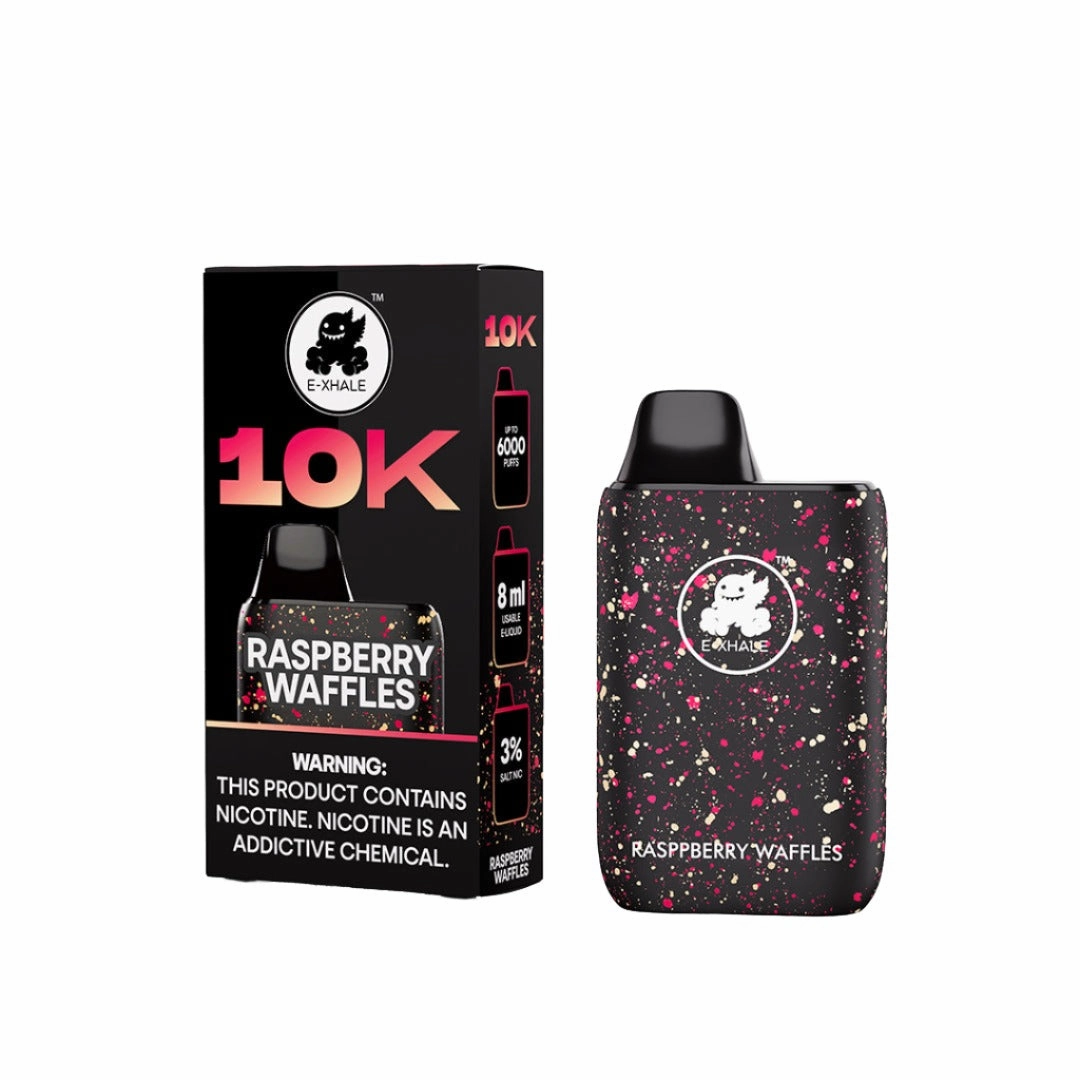 10k Raspberry Waffles 3% - Rechargeable Disposable