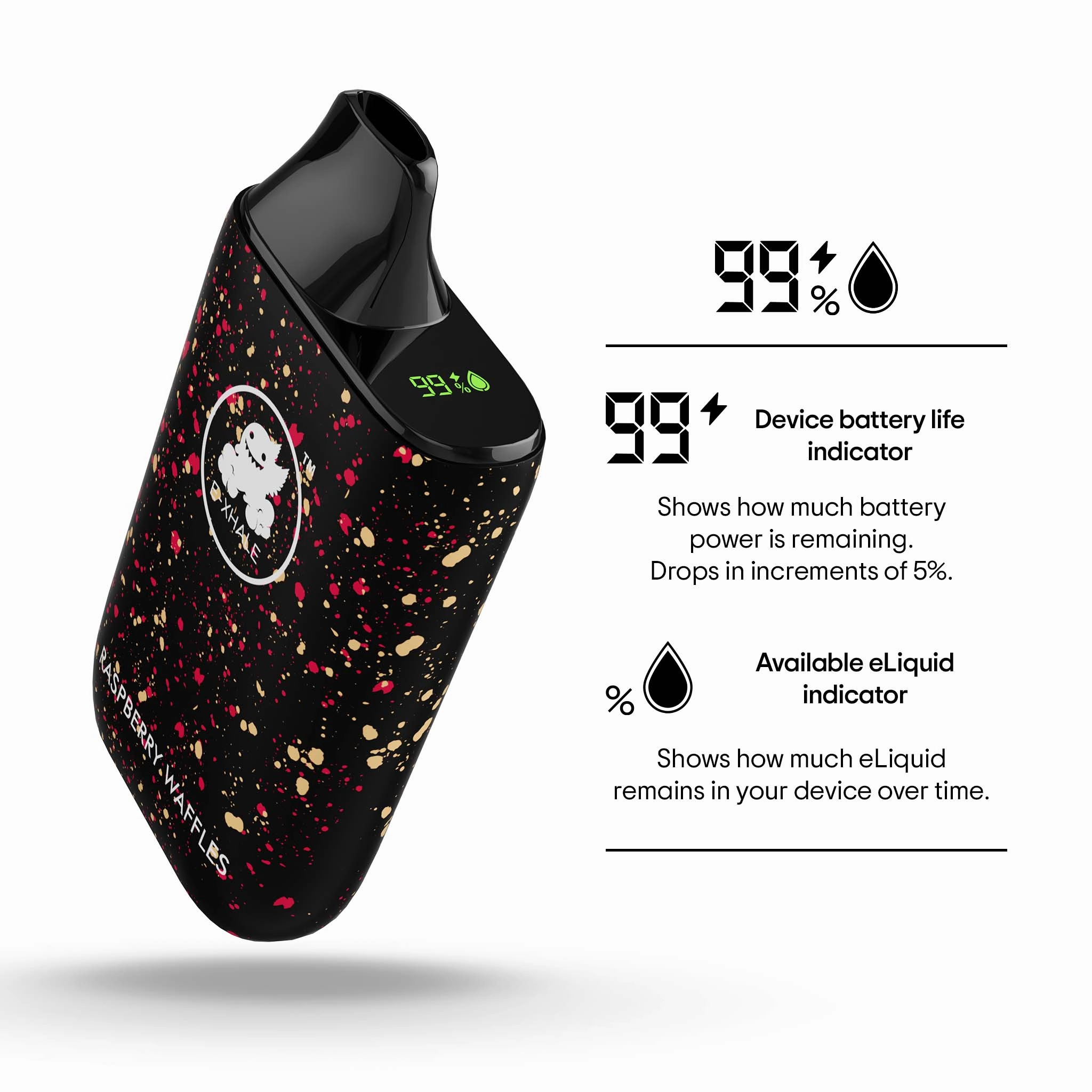 10k Raspberry Waffles 3% - Rechargeable Disposable