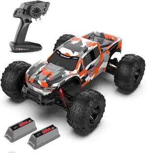 1/10 48km/h High Speed Remote Control Car for Kids Adults,4WD All Terrains Waterproof Drift Off-Road Vehicle,2.4GHz RC Road Monster Truck Included 2 Rechargeable Batteries