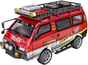 1/24 Scale Mini Van RC Car, 2.4G 2WD RC Truck with LED Headlights & Manual Gearbox, Station Wagon Toy for Adults