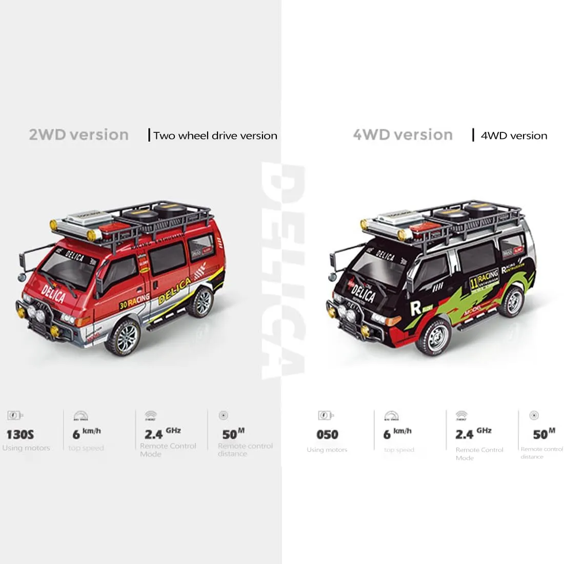 1/24 Scale Mini Van RC Car, 2.4G 2WD RC Truck with LED Headlights & Manual Gearbox, Station Wagon Toy for Adults