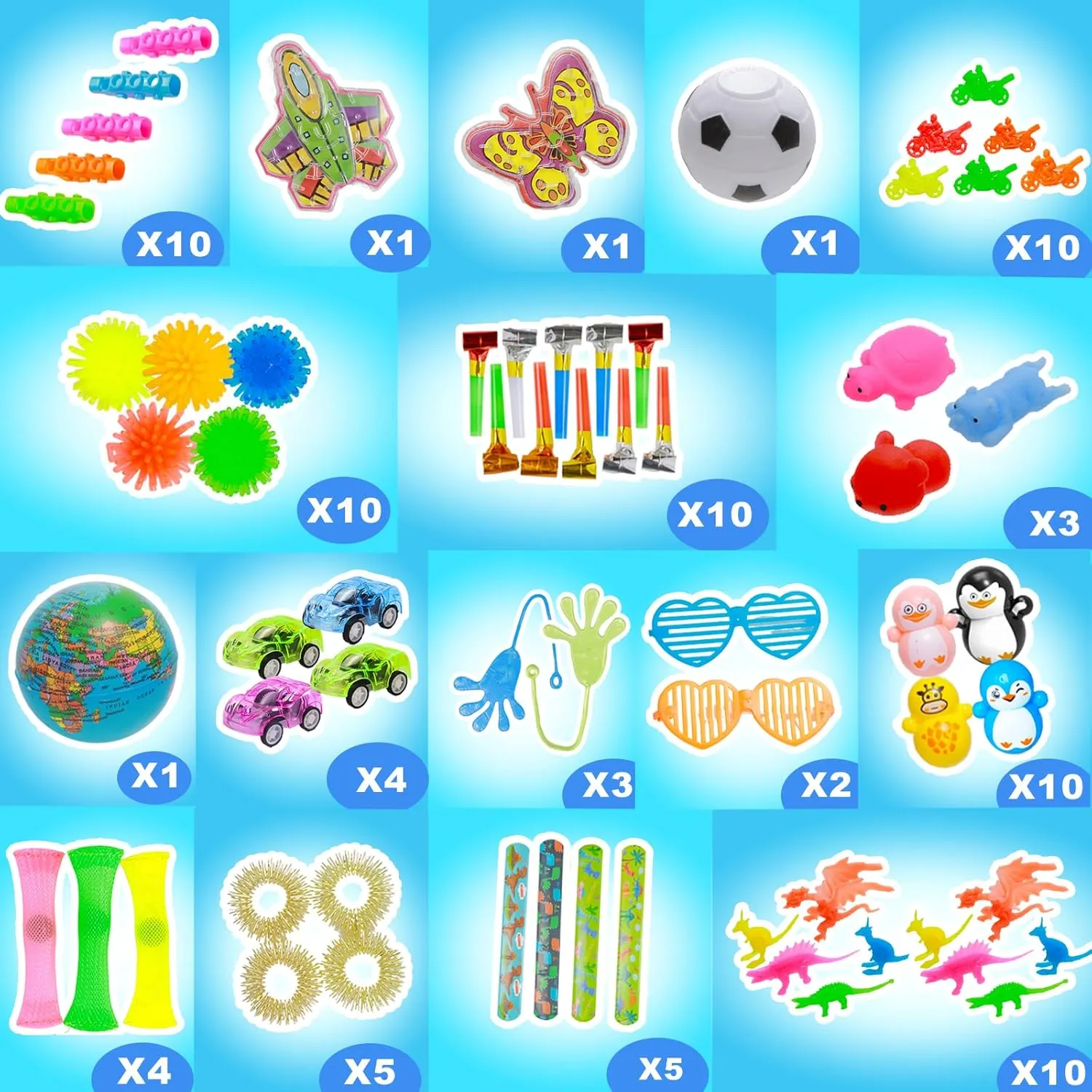 140 Pcs Kids Party Favors, Stocking Stuffers Gifts,Fidgets Toys Pack,Bulk Toys for Carnival Treasure, Classroom Prizes Box,Adults Stress Relief,Sensory Toys,Pinata Filler