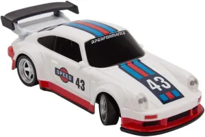 1/43 2.4G RC Drift Car Model, Full-Proportional Mini Electric Racing with LED Lights, Suit for Birthday Gift (Gyro RTR Version/White Sports Car Version)