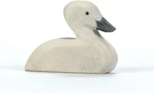 15905 Swan, Small, Wood, Handmade, 4.3 cm x 3.3 cm x 2.5 cm
