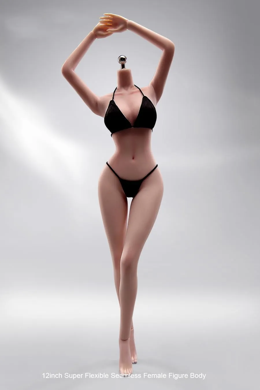 1/6 Scale Female Body,12inch Super Flexible Plump Body Type Female Figure with Detachable Feet Hand Shapes Seamless Miniature Action Figure Collectible (240101S Suntan Skin)