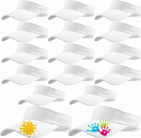 16 Pcs Adult Sun Visor Bulk Cotton Sun Protection Visor Summer Sport Sun Visor Hat for Women Men Outdoor Camping