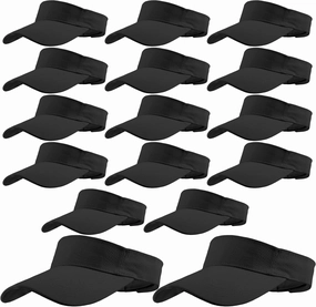 16 Pcs Adult Sun Visor Bulk Cotton Sun Protection Visor Summer Sport Sun Visor Hat for Women Men Outdoor Camping
