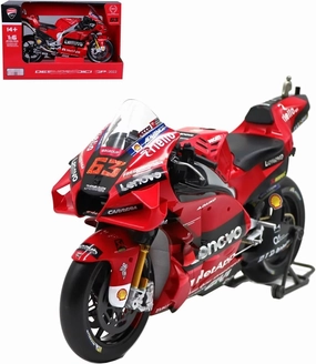 1:6 2022 Racing Motorcycle Car Model #63 for DucatiLenovo Team Alloy Die Cast Adult Collection Decoration Gift