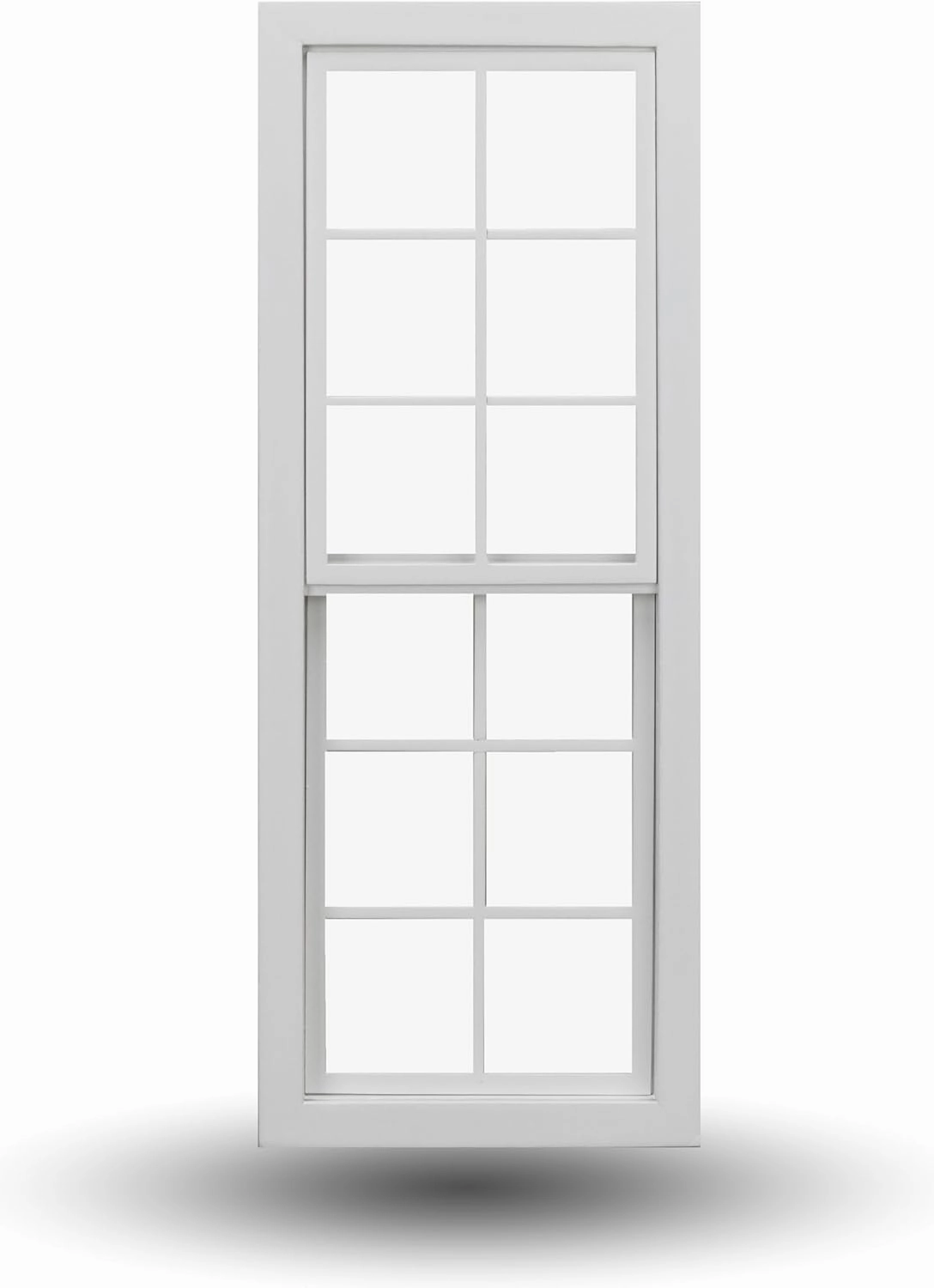 1/6 Scale Dollhouse Sliding Window with Glass, 12 pane, White Painted– French Panoramic Sliding Design with 2 Frame – Classic Design – Easy Installation