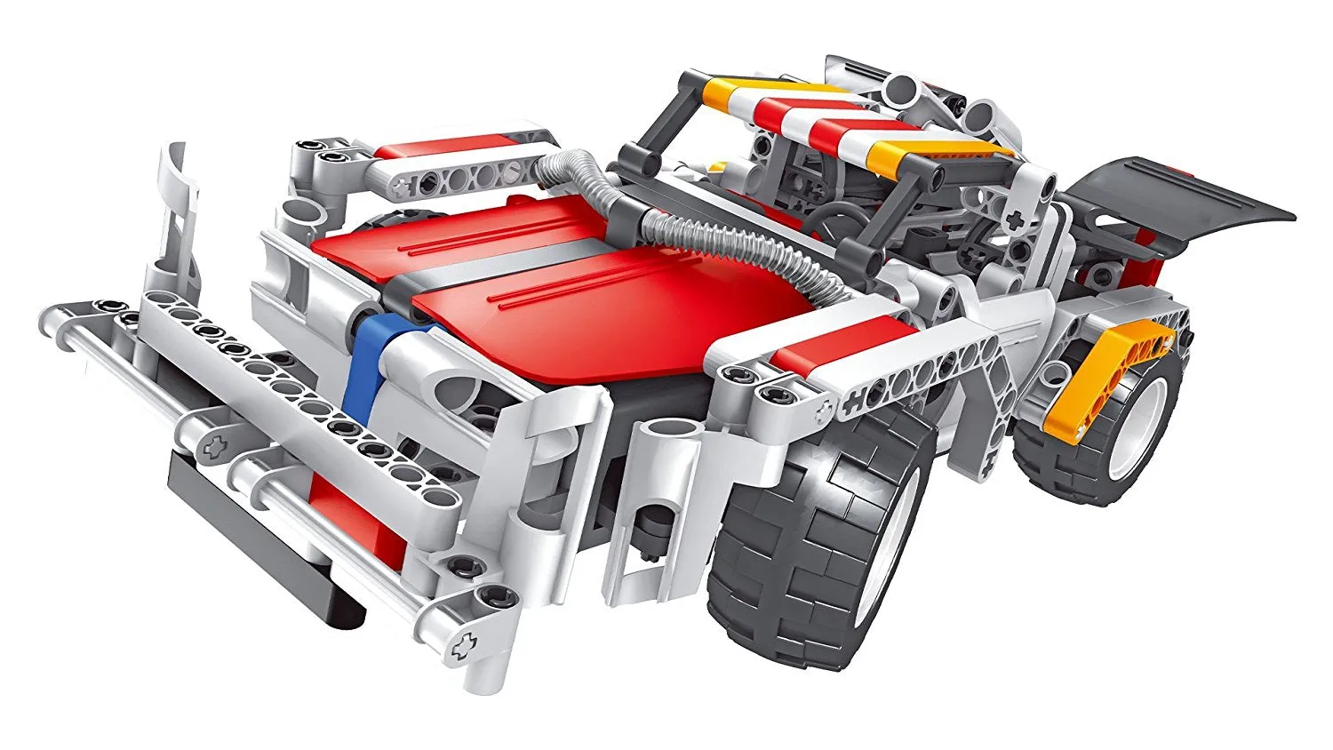 2 in 1 DIY Battery-Powered Fighter Truck & Race Car with Remote & USB