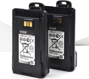 (2-Pack) 7.4V 2600mAh FNB-V134LI Li-ion battery Replacement for Vertex Standard VX-260 VX-261 EVX-261 VX-264 VX-450 VX-451 VX-454 VX-459 EVX-530 EVX-531 EVX-534 EVX-539 Portable Radio with Belt Clip