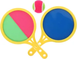 2-Sided Sticky Paddle Racket for Boys and Girls Outdoor Yard Fun Activities Catch Ball Set Flyball Beach Game Throwing Game Family Interactive Plaything