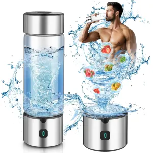 2025 New Hydrogen Water Bottle, Upgraded 16'OZ Hydrogen Water Bottle Generator with 4Th Generation SPE/PEM Tech-3Min UP to 2500PPB , Rechargeable Hydrogen Water Machine for Home,Office Travel,Gift