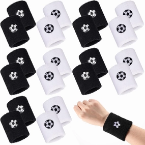 20 Pieces Sports Wristbands Wrist Sweatbands with Ball Pattern Design for Sports Party Birthday Party Favors
