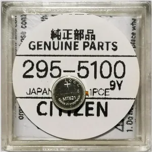 295-5100 Battery,Compatible with Panasonic Battery for Replacement for Citizen Eco Drive Watch Capacitor 295-5100 MT621 BP10, E000, E001, E010, E011