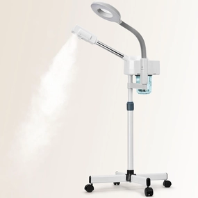 2 in 1 Facial Steamer, Professional Facial Steamers with 5X Magnifying Lamp, Face Steamer for Esthetician, Facial Steamer for Home Beauty Salon SPA