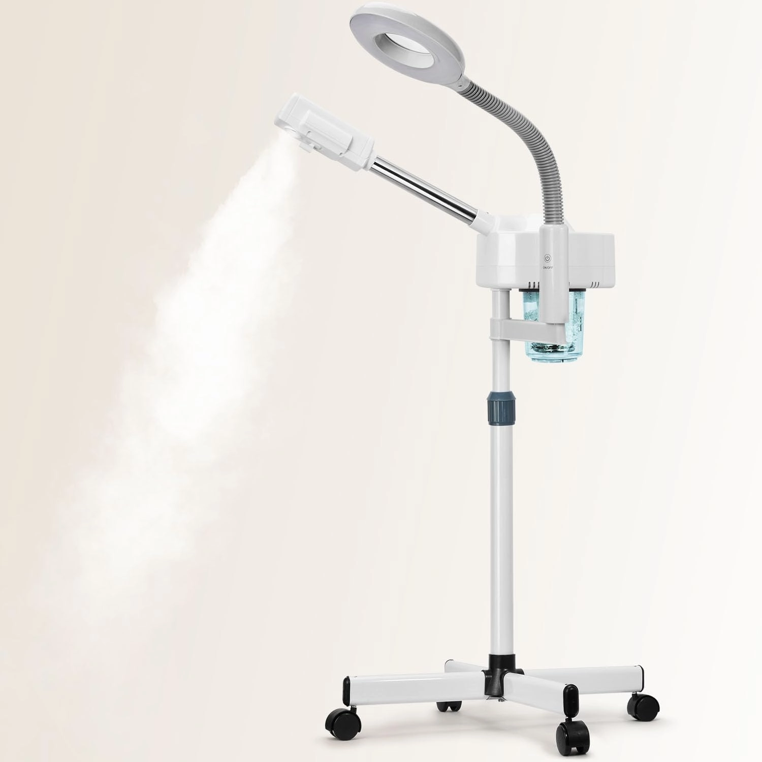 2 in 1 Facial Steamer, Professional Facial Steamers with 5X Magnifying Lamp, Face Steamer for Esthetician, Facial Steamer for Home Beauty Salon SPA