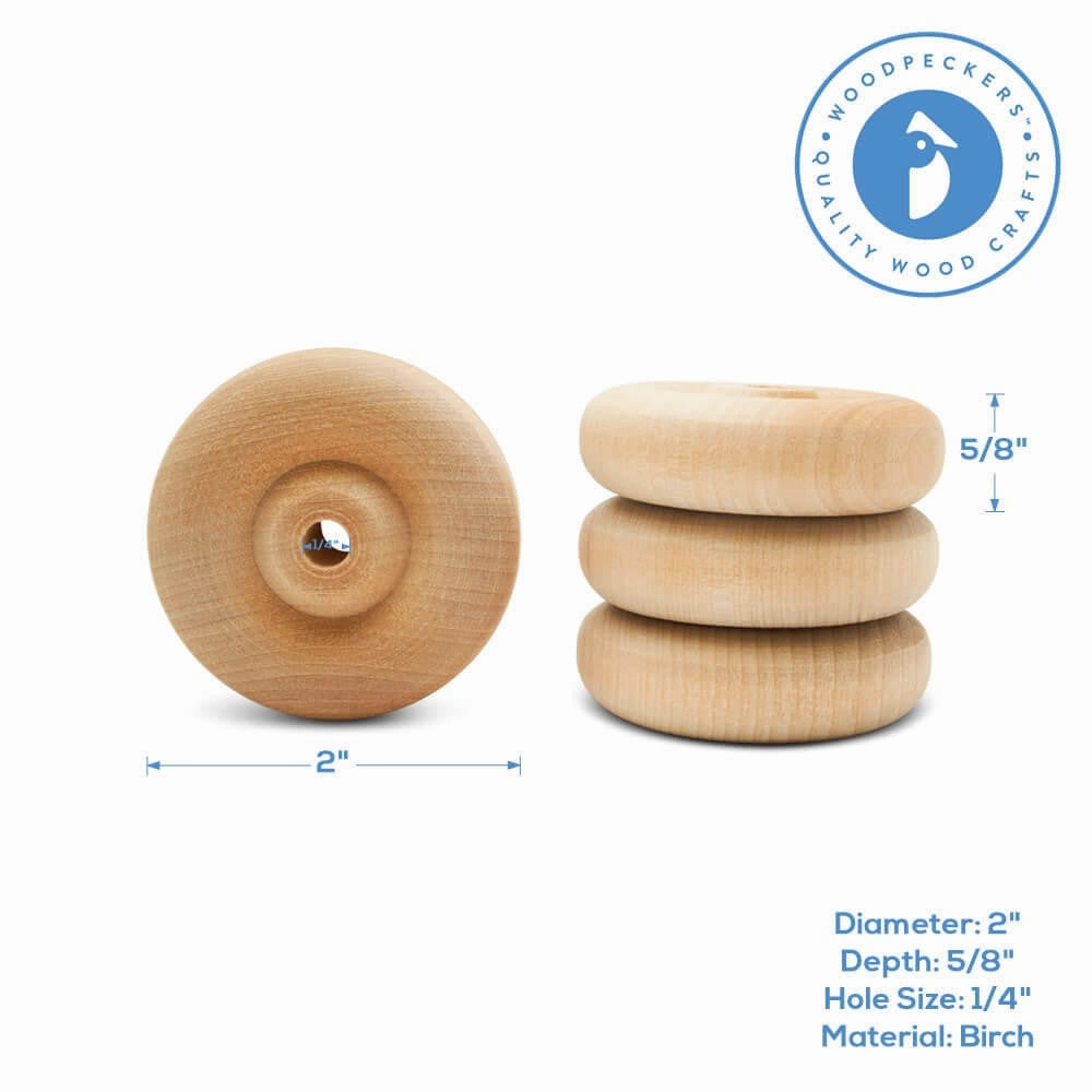 2" Classic Wheel, 1/4" Hole