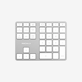 2 Zone - 10 Key Wireless Number Pad for Mac and PC (Aluminum)
