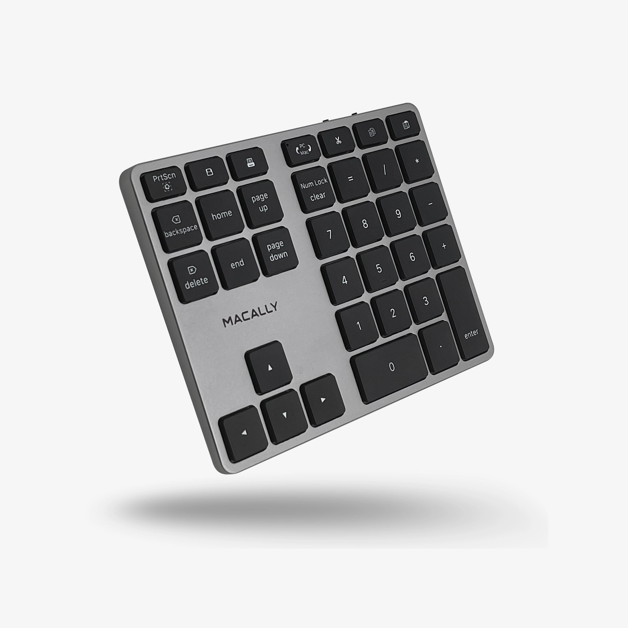 2 Zone - 10 Key Wireless Number Pad for Mac and PC (Space Gray)