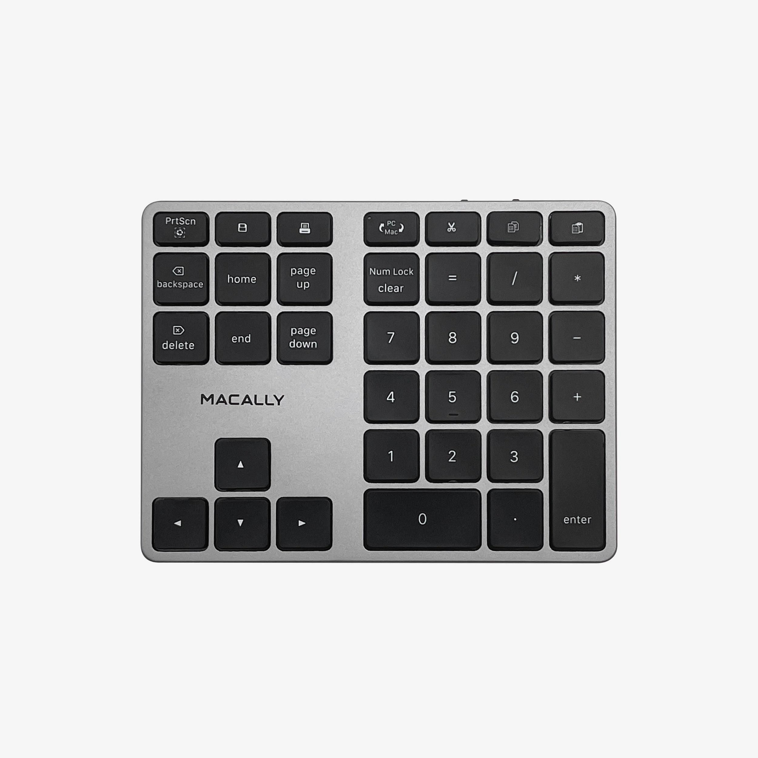 2 Zone - 10 Key Wireless Number Pad for Mac and PC (Space Gray)