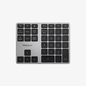 2 Zone - 10 Key Wireless Number Pad for Mac and PC (Space Gray)