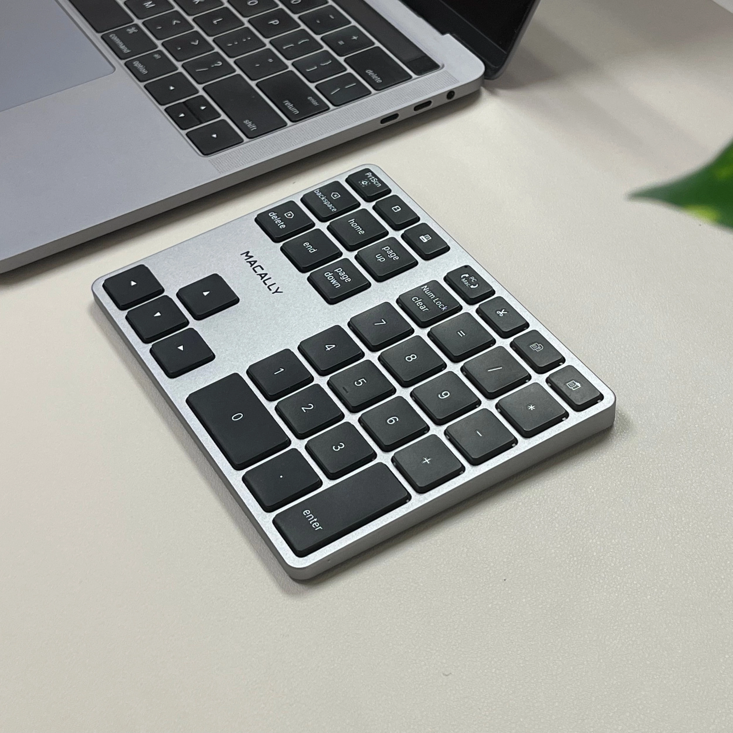 2 Zone - 10 Key Wireless Number Pad for Mac and PC (Space Gray)