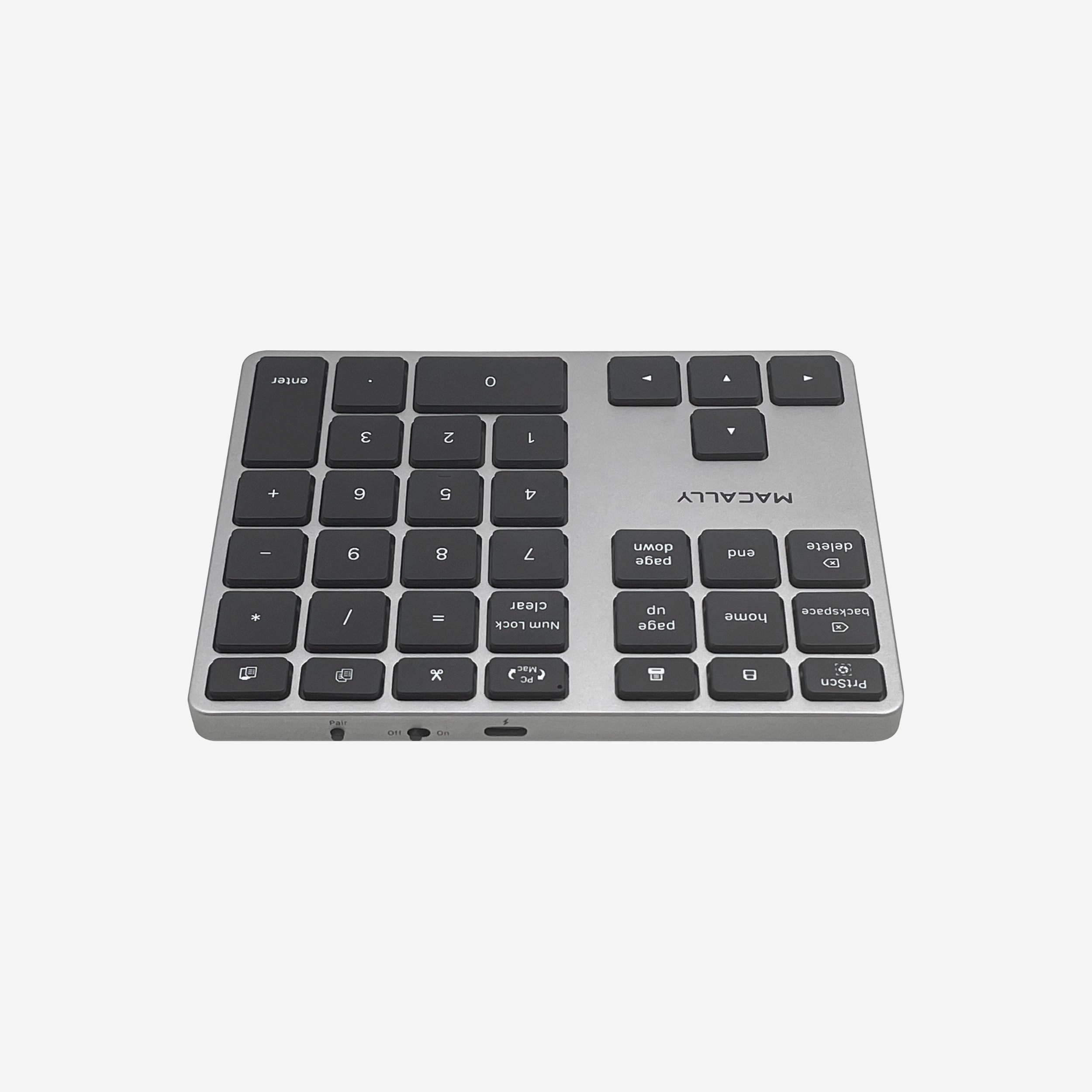 2 Zone - 10 Key Wireless Number Pad for Mac and PC (Space Gray)