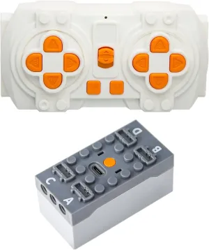 2pcs Technic-Remote-Control-Kit with Bluetooth-Remote-Control-Battery-Box, Compatible with Technic-Parts for STEM MOC Project Replacement-Parts