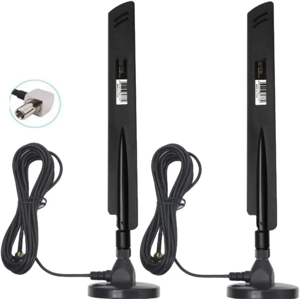 2X 4G/5G External Magnetic Antenna - 12 dBi Loaded Coil with TS9 Connectors Compatible with AT&T Nighthawk, Verizon Jetpack, Cradlepoint, MoFi, Digi, Sierra