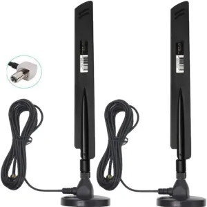 2X 4G/5G External Magnetic Antenna - 12 dBi Loaded Coil with TS9 Connectors Compatible with AT&T Nighthawk, Verizon Jetpack, Cradlepoint, MoFi, Digi, Sierra