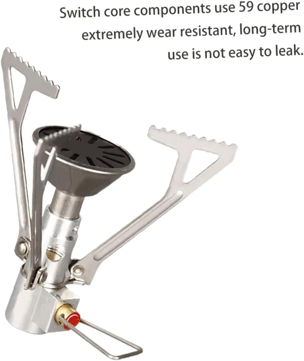 3 Pcs Leak-proof Portable Camping Stove Gas Stove for Camping 2000w 1l Water Boil in 6 Min Mini Stainless Steel Picnic Cooker