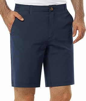 33,000ft Mens Golf Shorts 9 inch Inseam Quick Dry Elastic Waist Classic-Fit Drawstring Dress Shorts Hiking Fishing Business