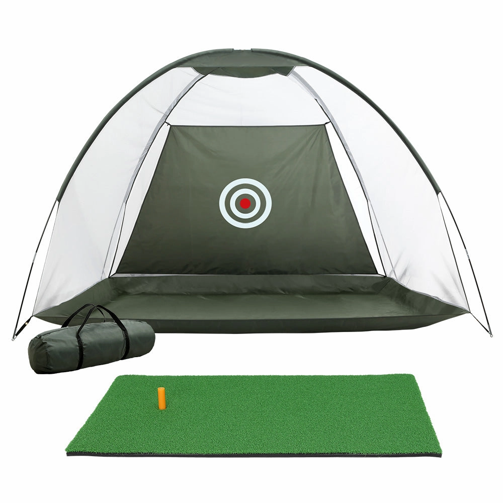 3M Golf Practice Net And Training Mat Set Driving Target Black