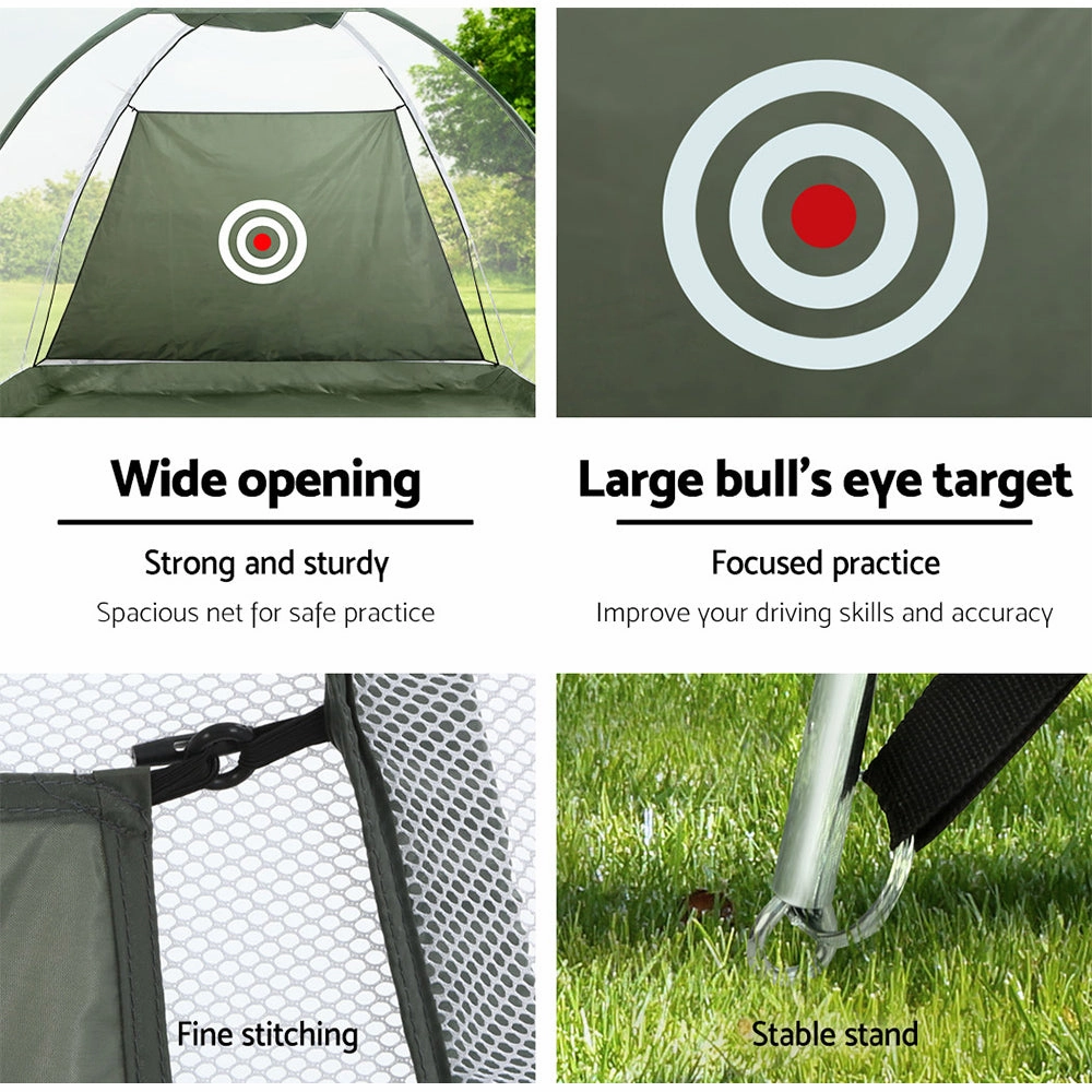 3M Golf Practice Net And Training Mat Set Driving Target Black