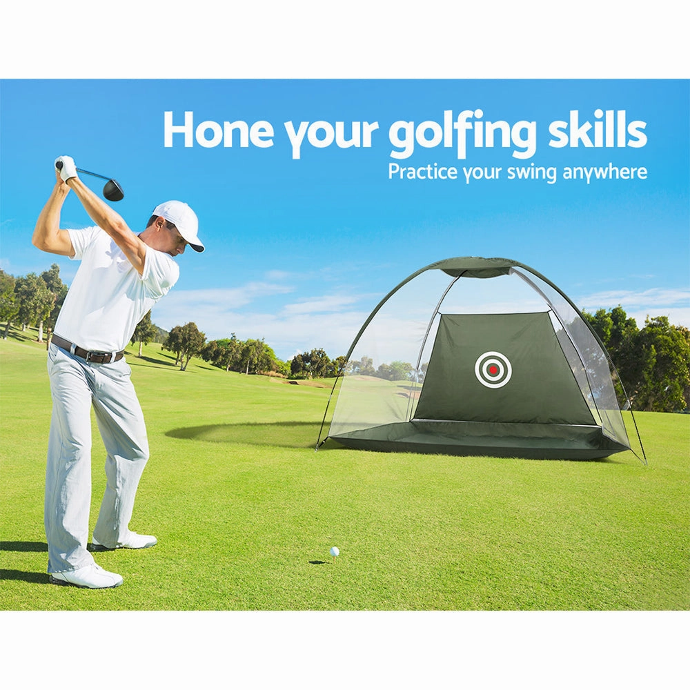 3M Golf Practice Net And Training Mat Set Driving Target Black