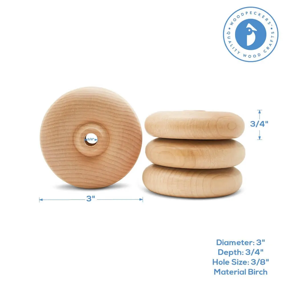 3" Classic Wheel, Hole Size 3/8"