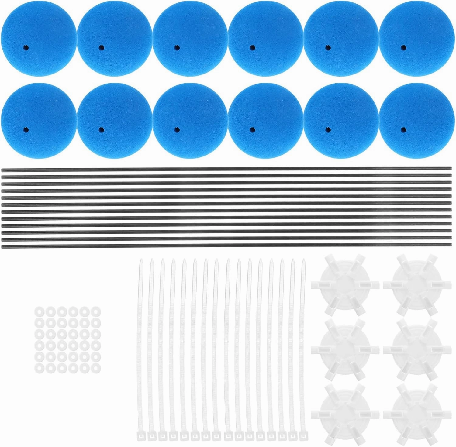 3Sets Helicopter Training Gear Kit Landing Gear Skids Foam Balls for Remote Control Helicopter Easy to Use Accessories for All Ages Design for Enthusiasts