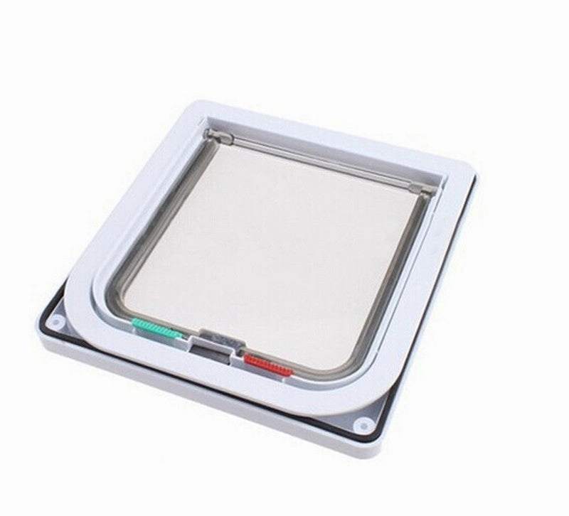 4 Ways Magnetic Lockable Cat Flap Door Samll Dog Gates Pet Supplies