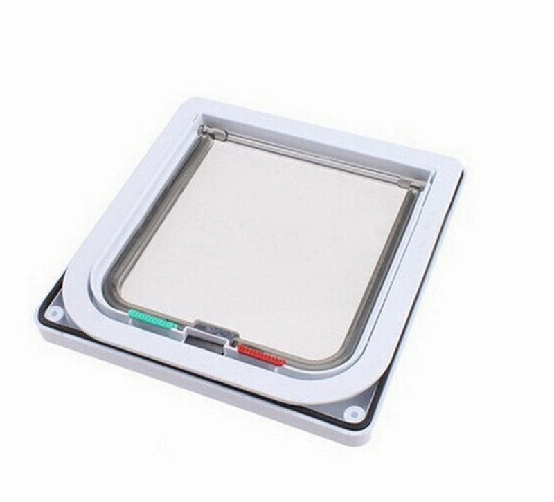 4 Ways Magnetic Lockable Cat Flap Door Samll Dog Gates Pet Supplies