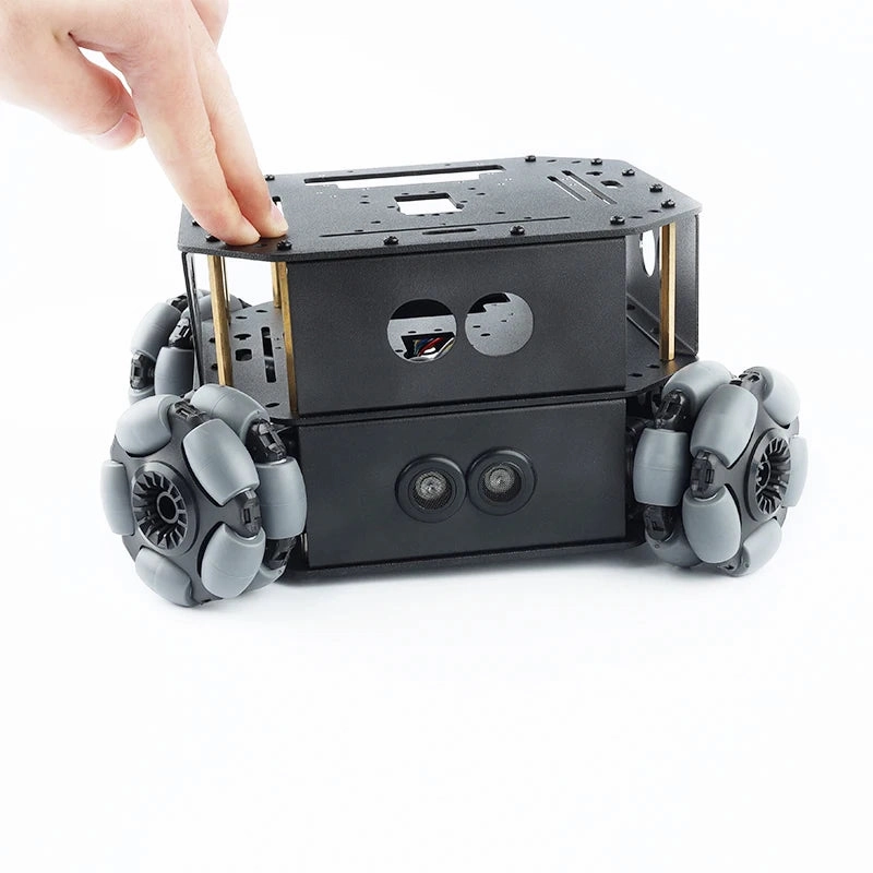 4WD Robot Car with Robotic Arm Omni Wheel Obstacle Avoidance RC Car for Arduino Robot DIY Kit Ps2 Handle Programmable Robot Car