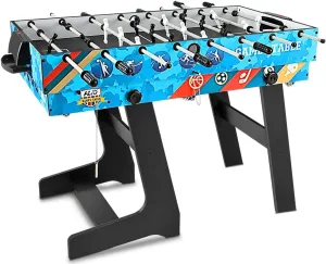 5-in-1 Multi Game Table HLC Portable Multi Game Combination Table Set Folding Game Table with Accessories Foosball Soccer,Ping Pong,Pool Billiards,Air Hockey,Basketball