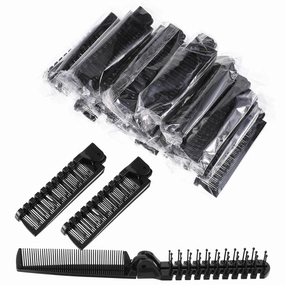 50 Pcs Portable Travel Hair Comb Brush Combo Compact Foldable Hair Brush Double Headed Folding Hair Brush Brush Comb Styling Tool for Women Men Homeless Hotel Shelter Nursing Home Charity Church (Blac