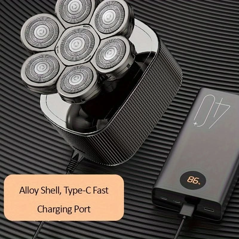 5-in-1 Rechargeable Electric Head Shaver for Men – Wet/Dry Bald Head Grooming Kit