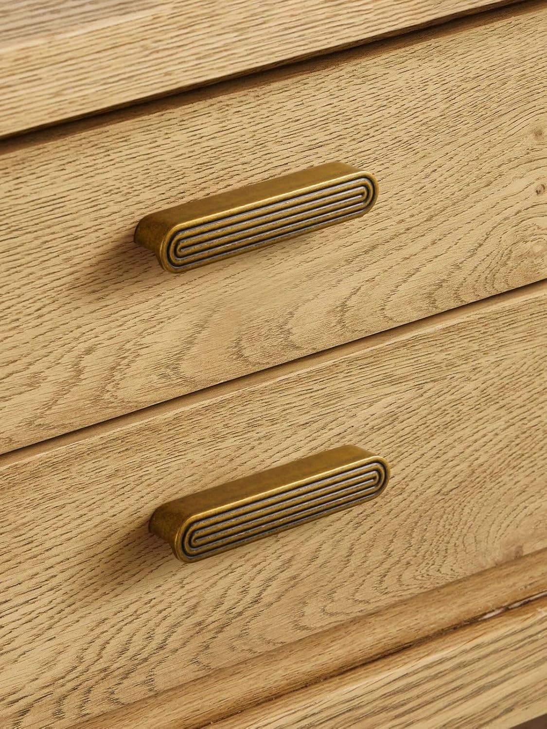 5 Pack Antique Brass Cabinet Pulls 5" Hole Center Vintage Drawer Pulls Circle Bathroom Dresser Handles Hardware Zinc Alloy