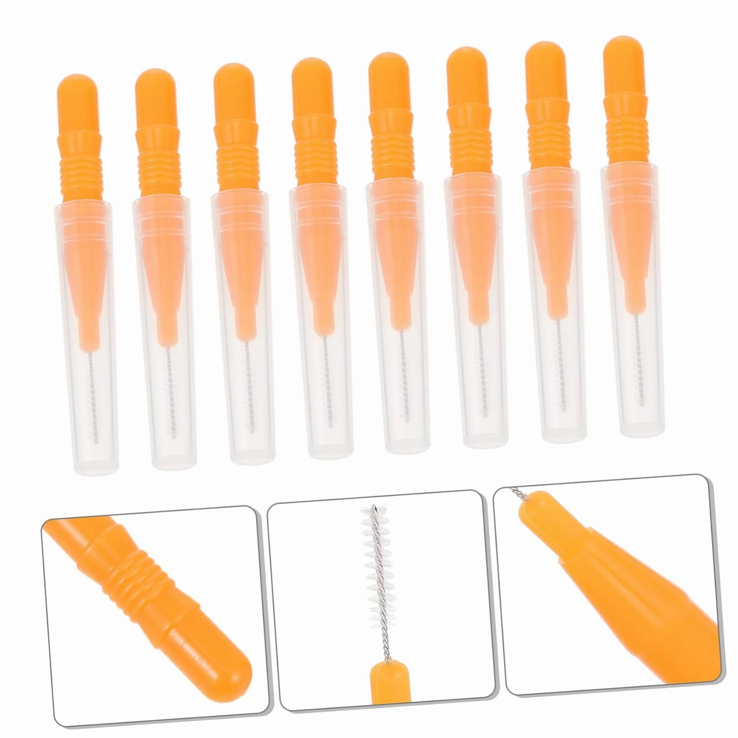 5sets Portable Makeup Tools Mini Brush Set Eyebrow Brush Lip for Travel Interdental for Family 20pcs*5