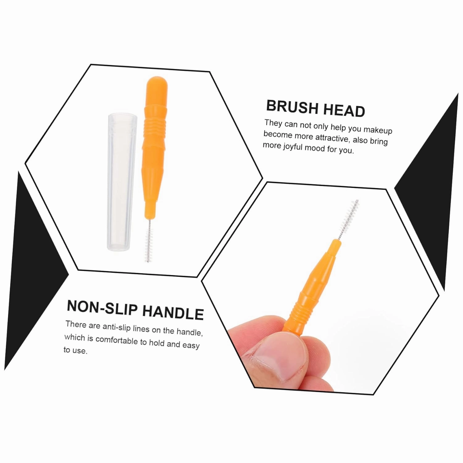 5sets Portable Makeup Tools Mini Brush Set Eyebrow Brush Lip for Travel Interdental for Family 20pcs*5